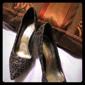 Animal Print Glitter Heels